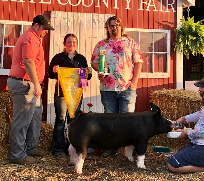 4th Overall and Champion Berkshire Gilt<br />
2022 White County