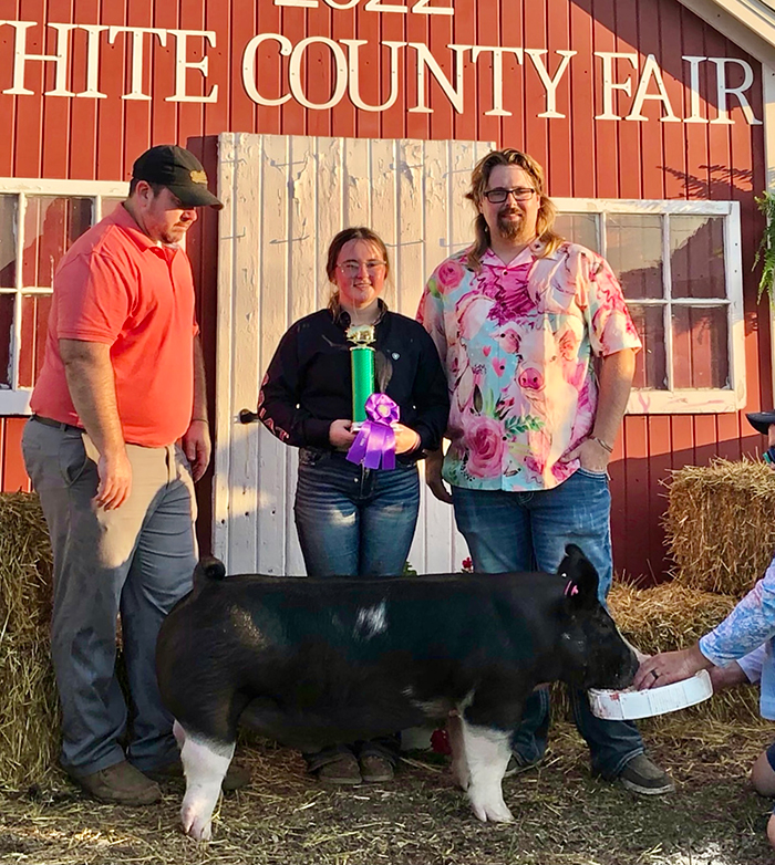 Champion Berkshire Barrow<br />
2022 White County Fair