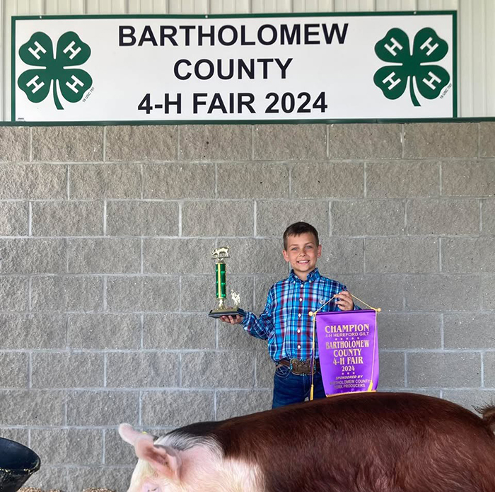 Champion Hereford Gilt<br />
2024 Bartholomew County