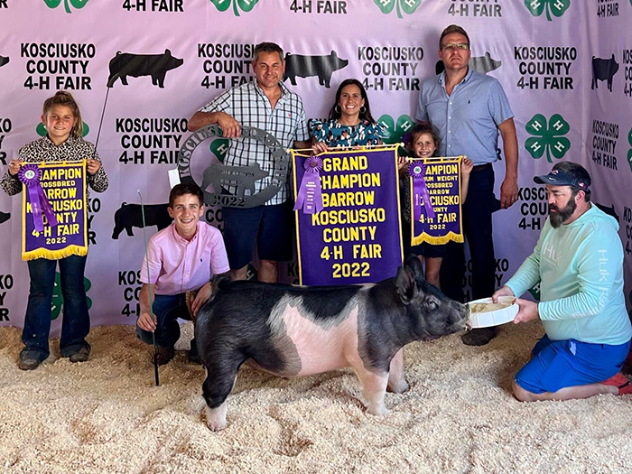 Grand Champion Barrow<br />
2022 Kosciusko County